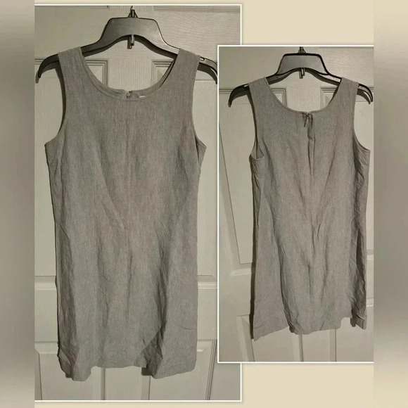 Sigrid Olsen for J. Jill Vintage Lagenlook Linen Blend Tank Shift Dress 8 or M - Picture 1 of 6